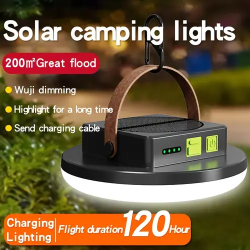 camping lights lanterns rechargeable led tent light solar camping light portable outdoor camping lantern for hiking fishing emergency