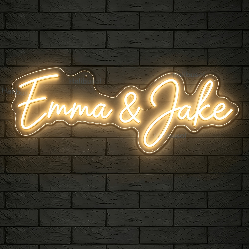 TEMU Custom Neon Sign - Personalized Wall Decoration, Room Decor, Home Decor, Suitable For Weddings, Birthdays, Parties, Room And Bedroom Decoration,