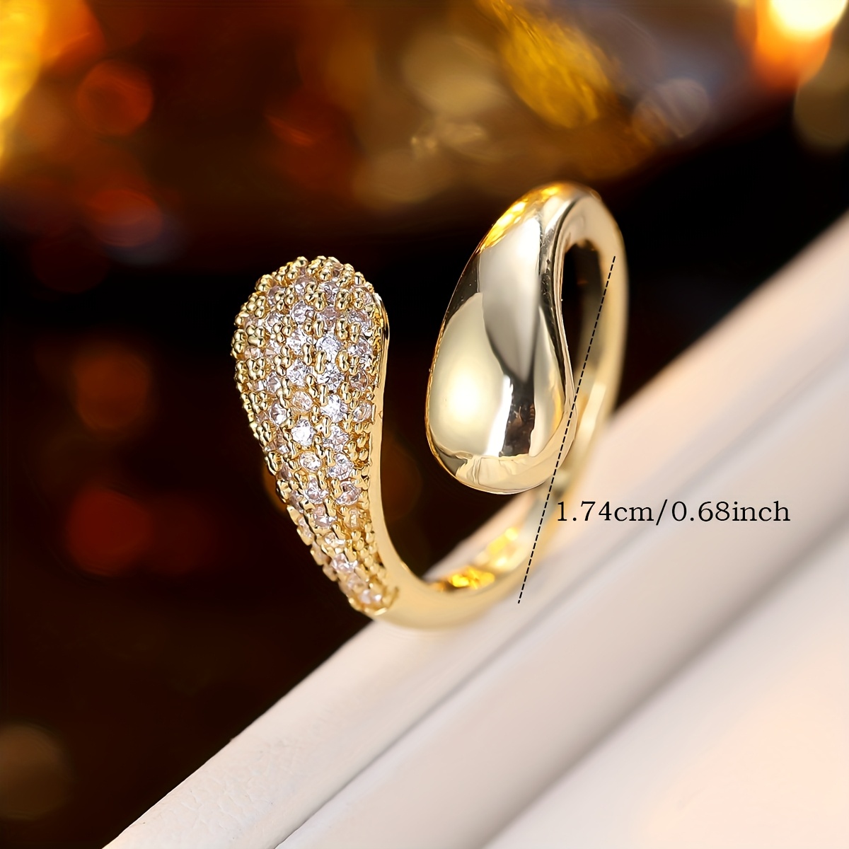 Women's Double-Sided Open Ring, Stylish and Elegant