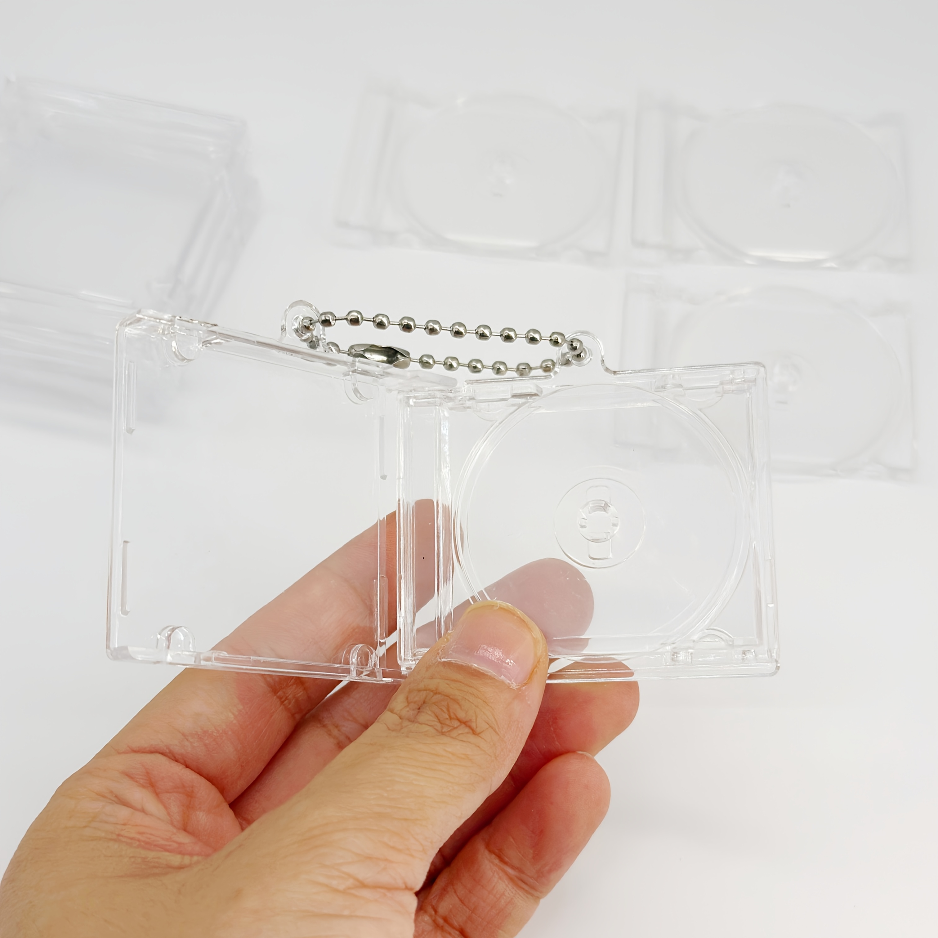 4 pack nfc mini cd keychain transparent acrylic portable cd - Temu