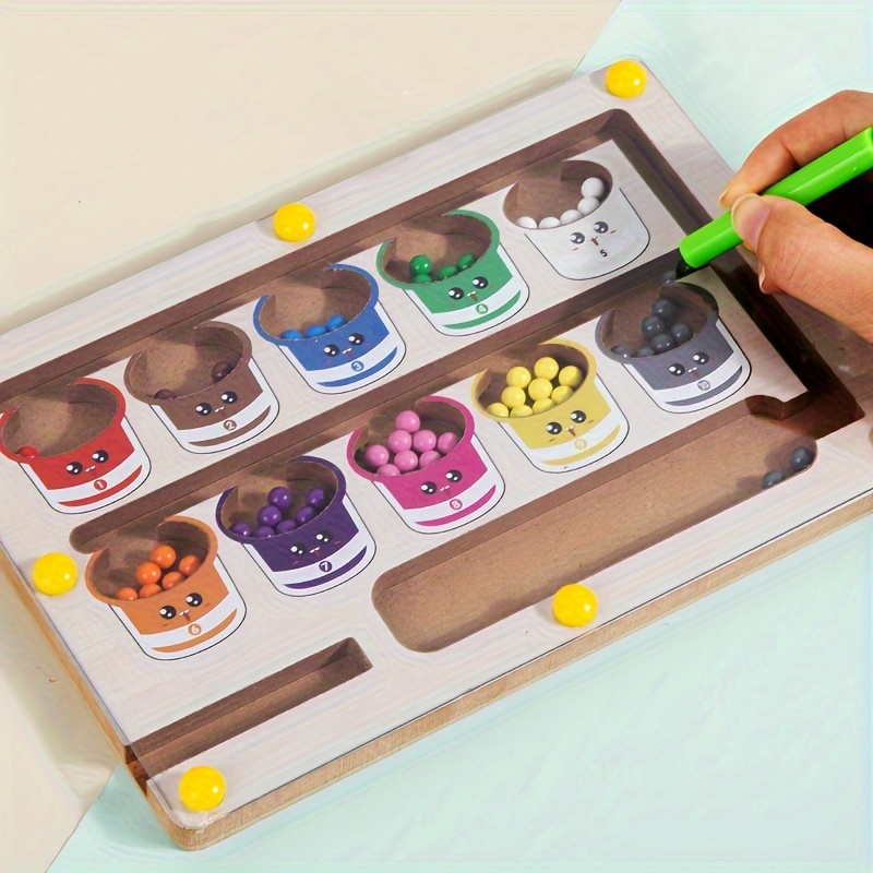 Color Sorting Maze Wooden Number and Color Counting Board Puzzle, Fine Motor Skills Toy, Cute Birthday Gift for Boys and Girls, Halloween/Thanksgiving/Christmas/Easter Gift 5 Color Sorting Maze Wooden Number and Color Counting Board Puzzle, Fine Motor Skills Toy, Cute Birthday Gift for Boys and Girls, Halloween/Thanksgiving/Christmas/Easter Gift - Image 5