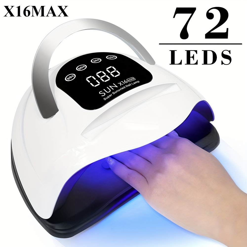 

72led Professional Nail Machine Gel Lamp Uv Nail Lamp With 4 Timer Settings Nail Polish Gel Led Dryer Professional Nail Tool With For Home Nail Salon