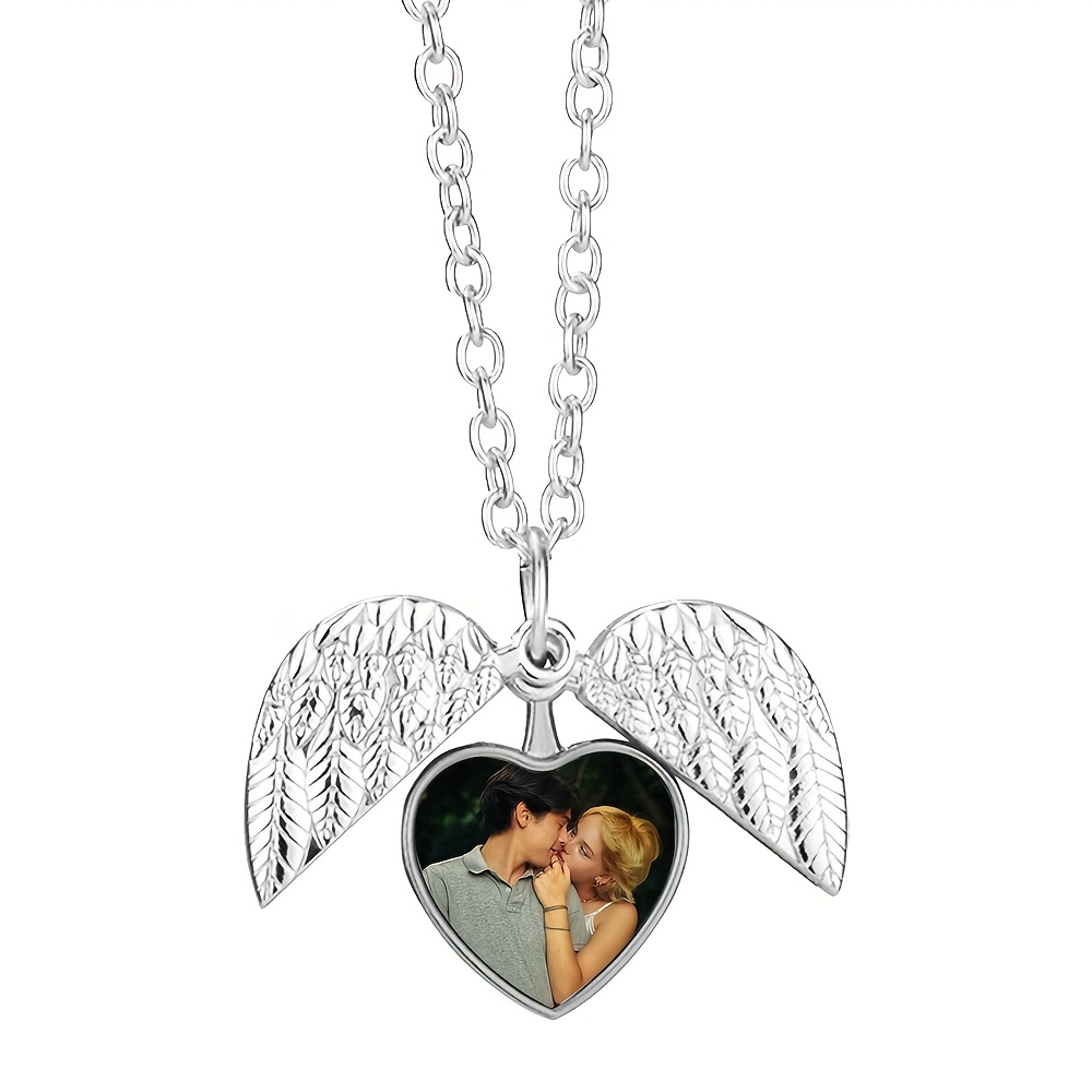 Personalized Heart-Shaped Necklace with Custom Picture