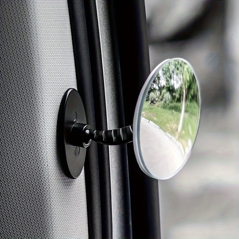 

1pc Car Second Row Rearview Mirror, Small Round Mirror, Lower Car Blind Spot Mirror, Car Inside And Outside Observation Mirror, Taxi Wide Angle Rear Row Auxiliary