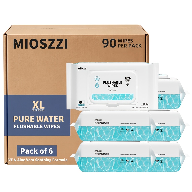 MIOSZZI Thickened Butt Wipes, Flushable Wet Wipes, XL Size Toilet Paper, No Alcohol, Quick-Dispersing, Unscented Toilet Wipes, Personal & Household Cleaning Wipes, Family Size, Local Warehouse - Image 12