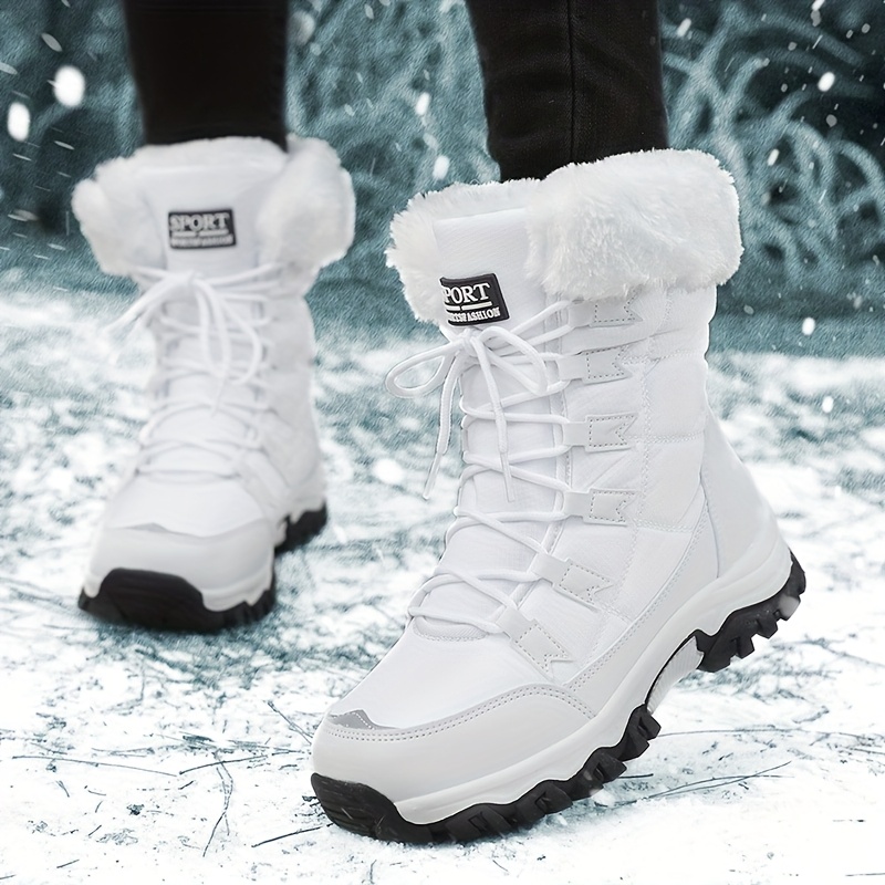 Women's Winter Mid-Calf Boots with Fleece Lining