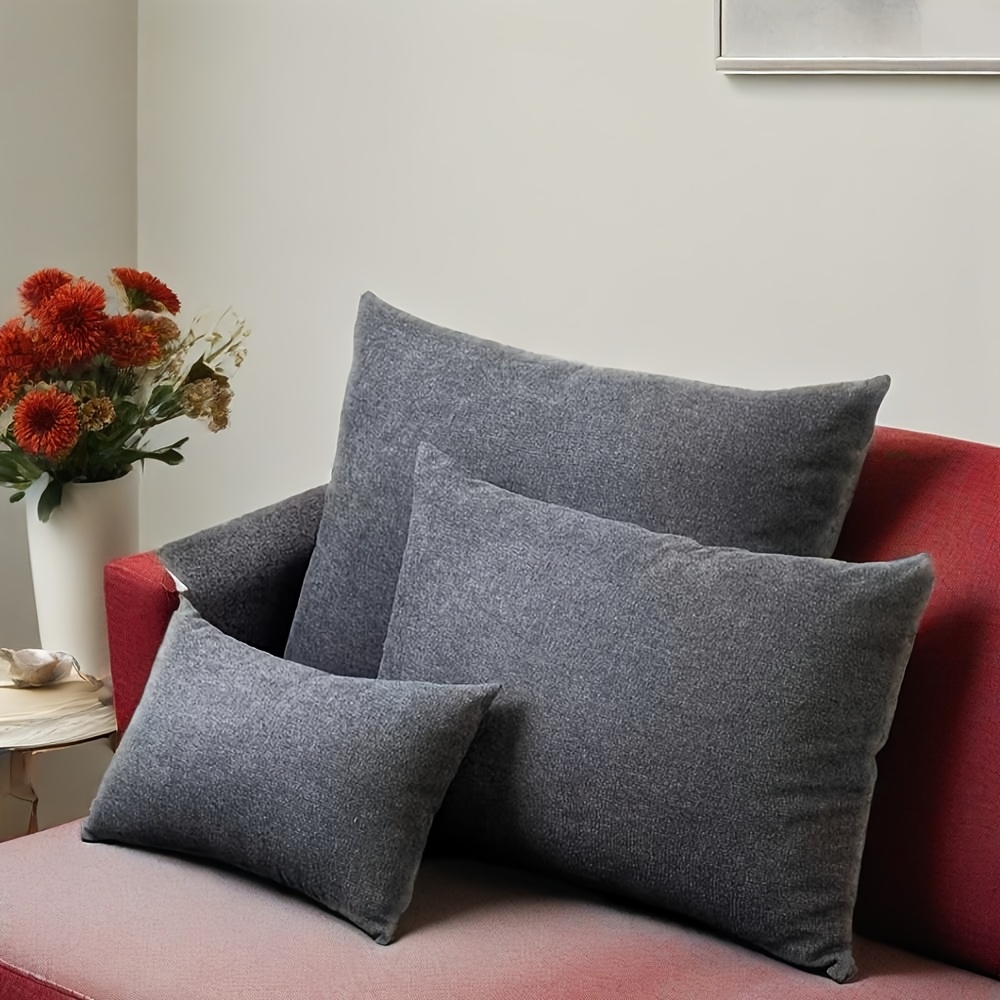 vintage style solid color thick pillow cover durable Temu Mauritius