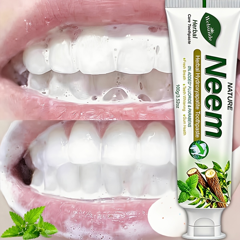 Natural Neem Mint Herbal Toothpaste, 0% Added Fluoride