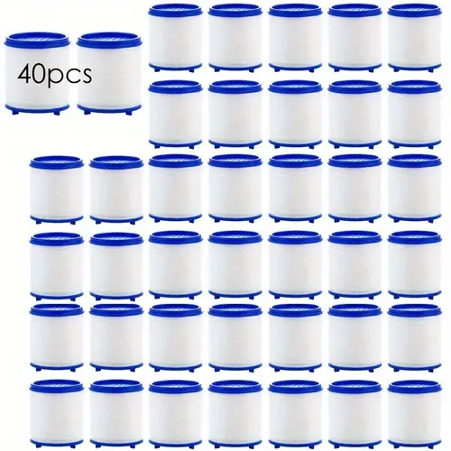 30 40pcs tap water purifiers pp filter elements plastic faucet mount household filters blue and white
