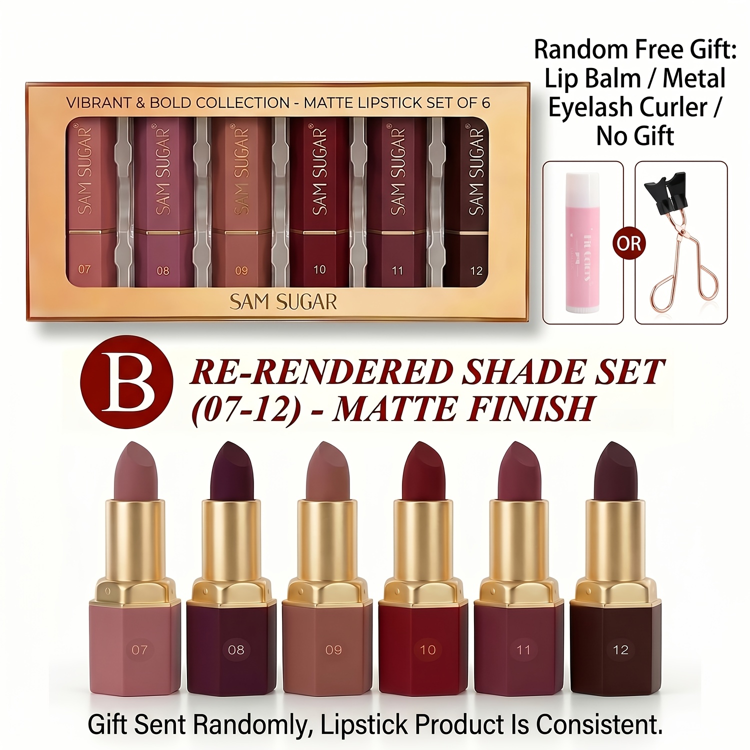 TEMU 6pcs Glitter Lipstick Set Waterproof Long Lasting 24 Hours Lipstick, Shimmer Waterproof Lip Gloss, Long-wear Lip Makeup, Gift For Women, Makeup Set, Local Warehouse Shipping