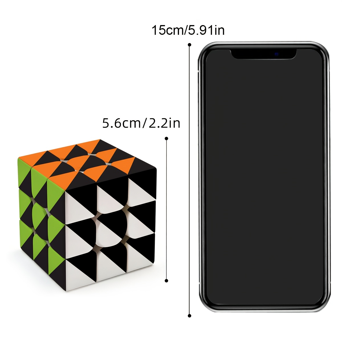 Triangle 3x3 Speed Cube, Professional Puzzle Cube