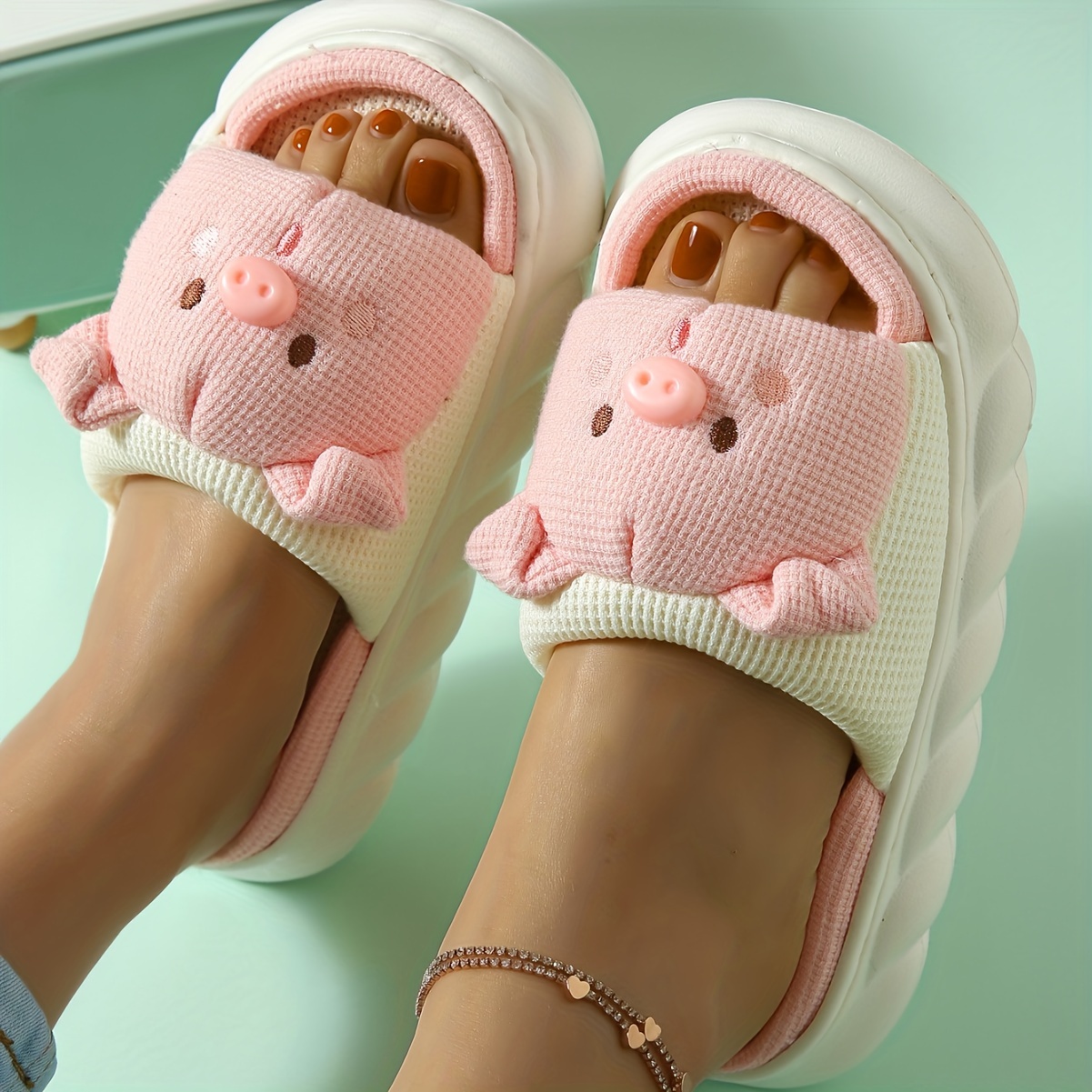 Sandalias Peludas Sandalias Con Peluche Arriba Pantuflas Sandalias - Main Image