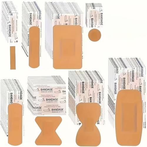 105 waterproof tape bandages flexible pe material sizes with cushioning pads individually packaged for first care and sports prevention apricot colored sports bandages padded bandages individually wrapped