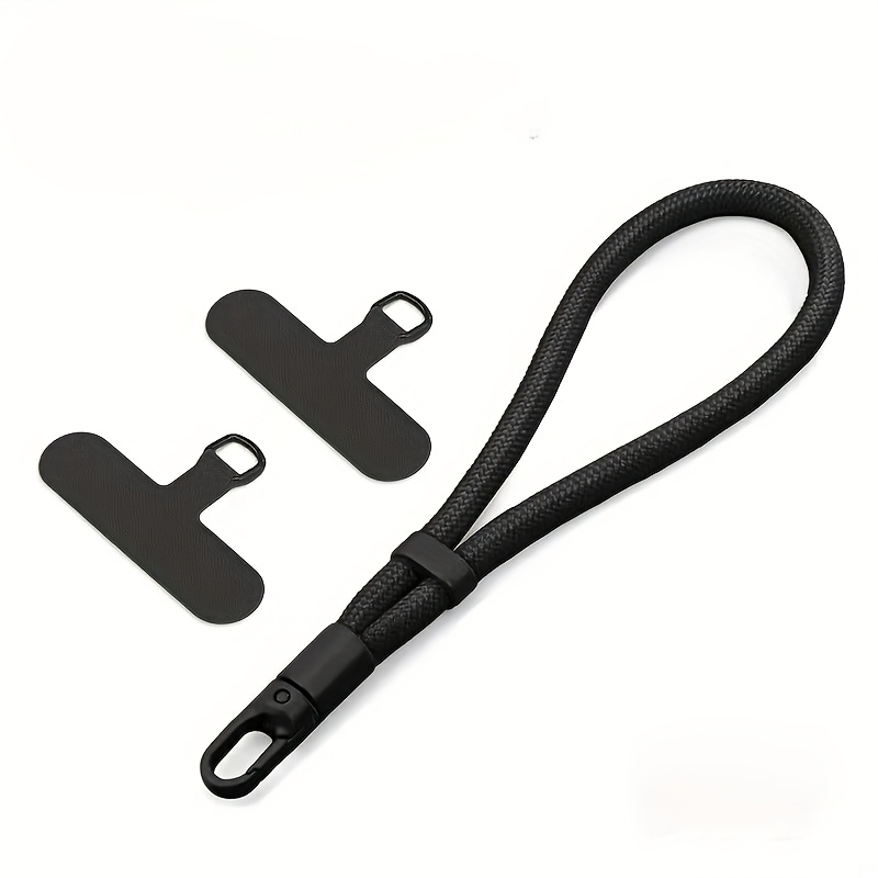 TEMU Juego de 2 piezas de cordón para teléfono para hombre, color , correa de muñeca corta ajustable y cordón cruzado para el cuello, antipérdida y