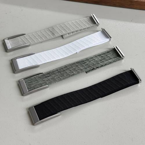 bands for 5 0 replacement nylon knit watch strap wristband with u shaped metal accessories not for 4 0