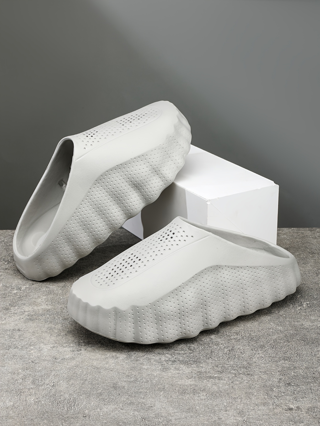 MIND001 Men's Soft Couple's Pre-Game Recovery Foot Massage Sports Slippers Outdoor Slip-On Shoes