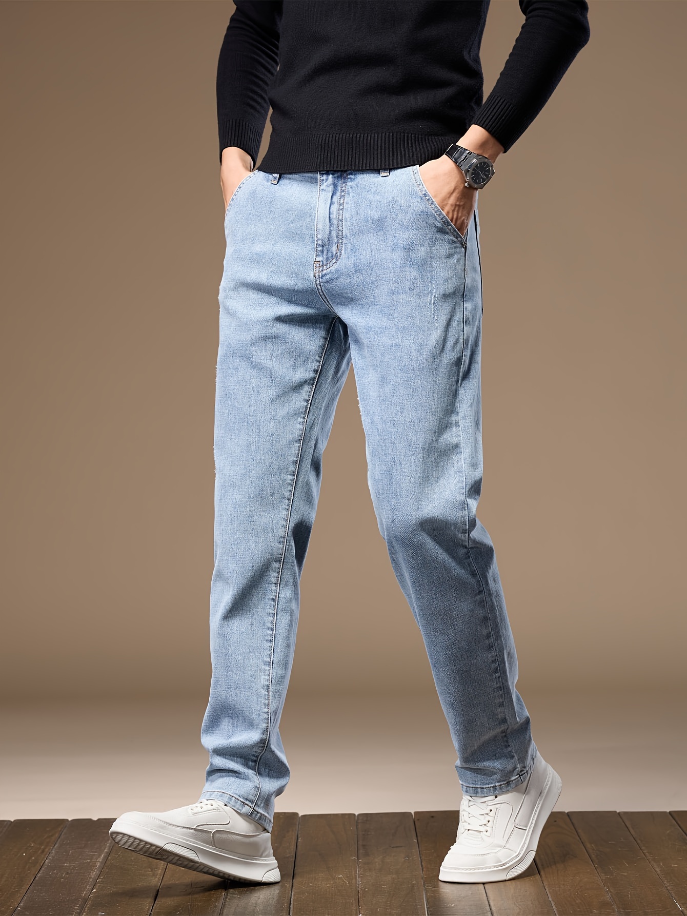 mens denim jeans ht6611h high quality fabric - Temu Canada