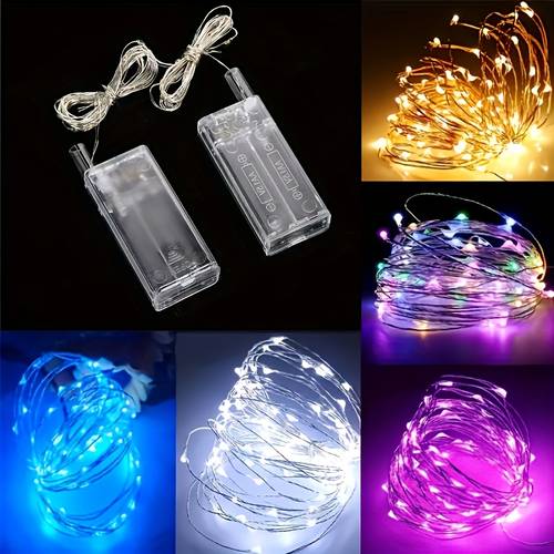 1pc 3 meters 30 lights led wire string lights christmas decoration wedding gift box bouquet colorful lights