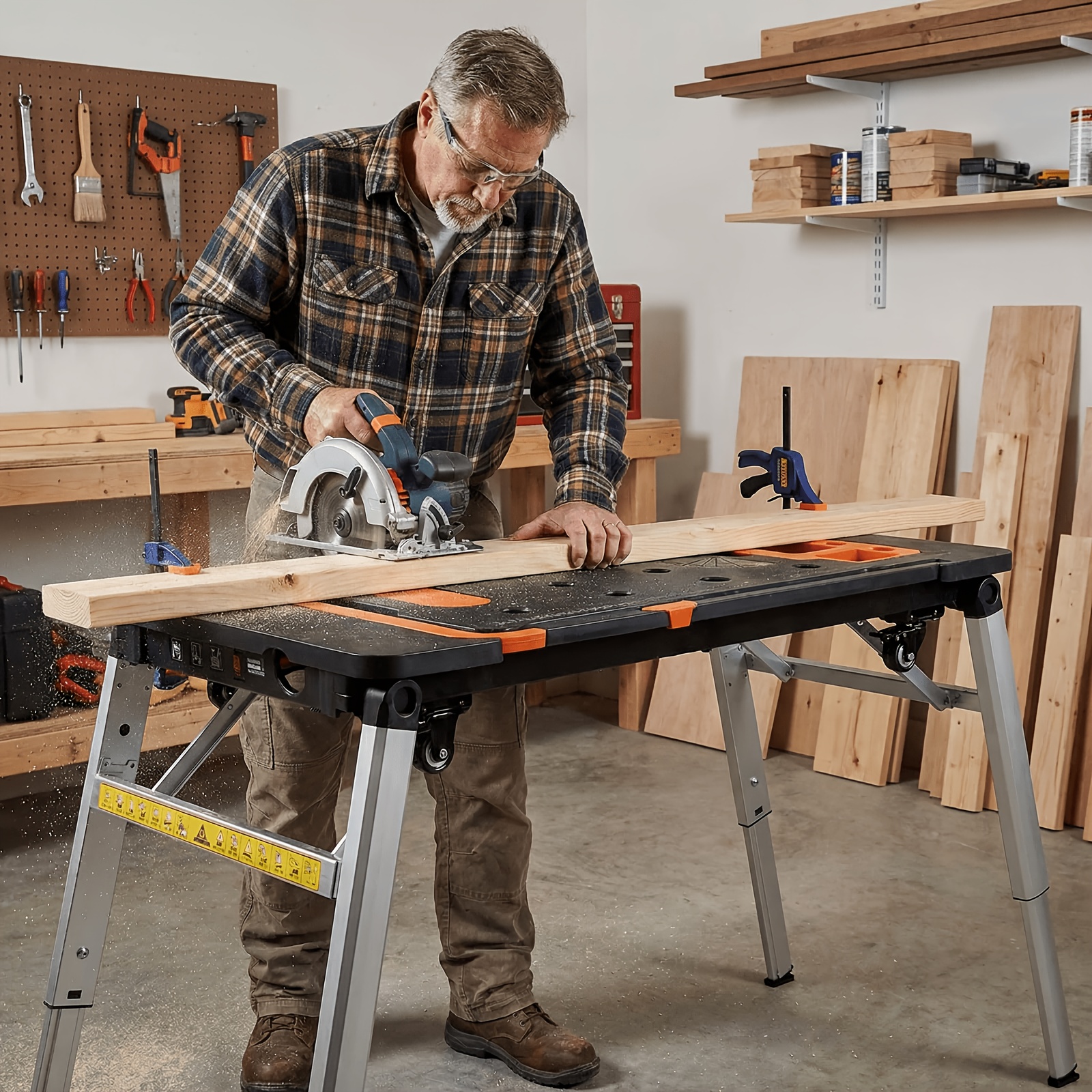 7in 1 multifunctional work benches folding work table garage - Temu