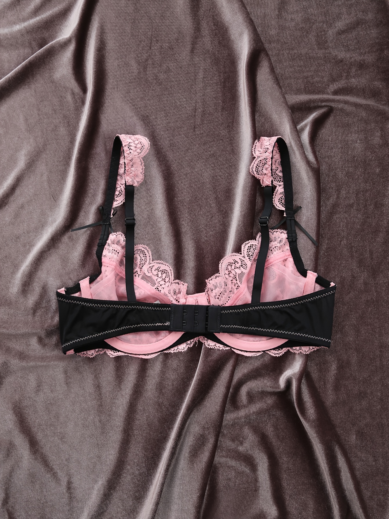 SET💝Size 36D PINK PUSH-UP BRA + PANTY SIZE L.