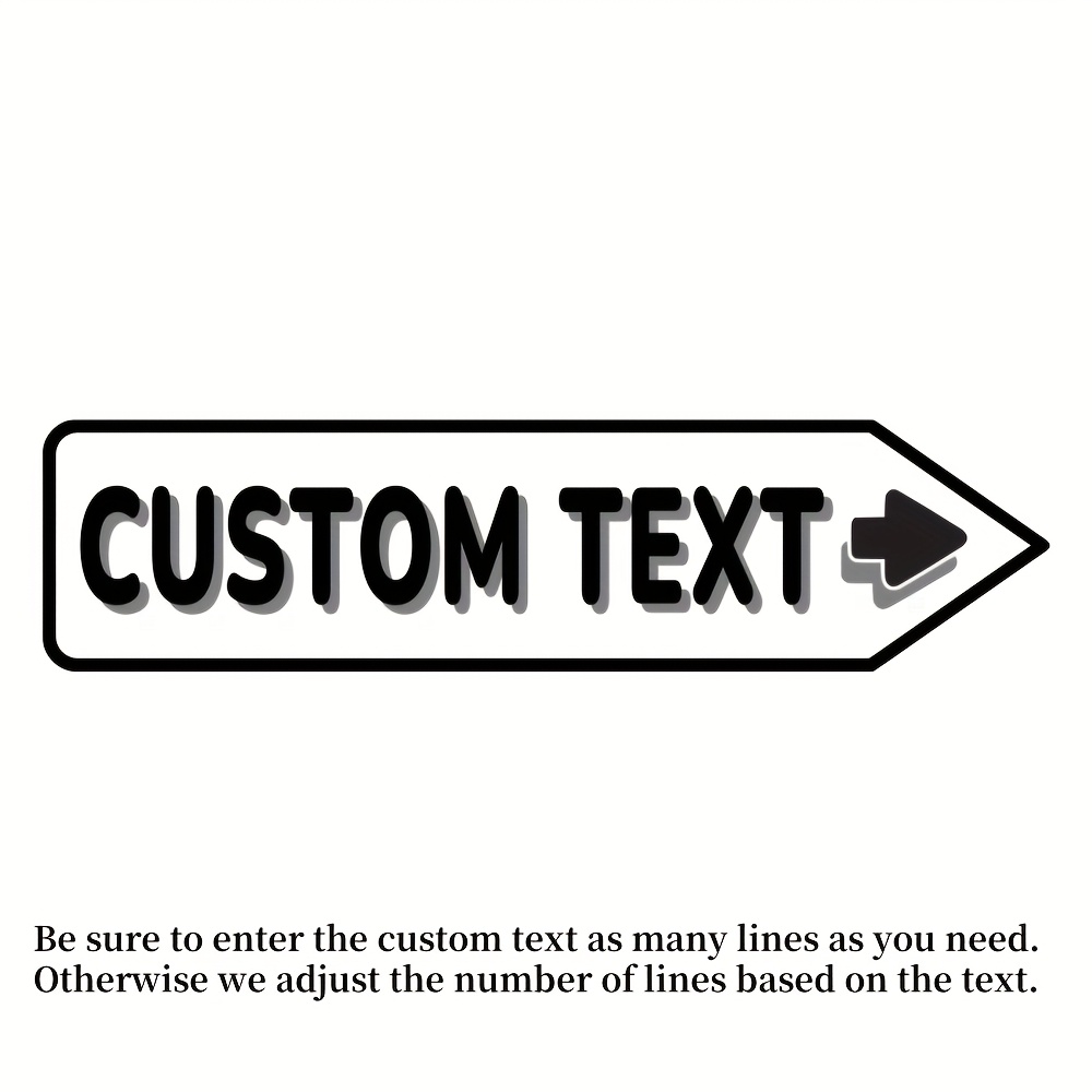 TEMU Personalized Aluminum Signs Featuring Shadowed Arrows, Ideal For Indoor , Courtyards, Outdoor Gardens, Public Areas, Directional Road Signs, In