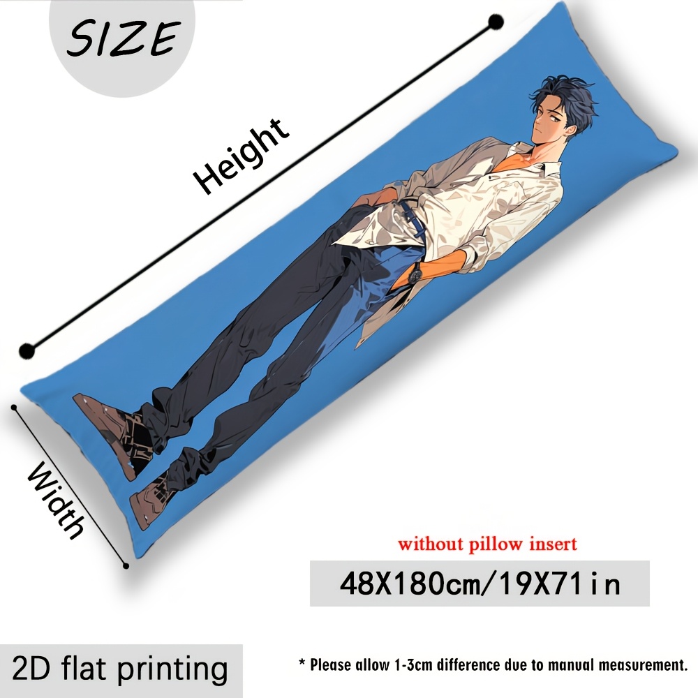 TEMU 1pc, Custom Personalized Photo Long Rectangular Body Pillowcase, Anime Customization, Thanksgiving, Christmas, New Year Patterns, Birthday Gift,