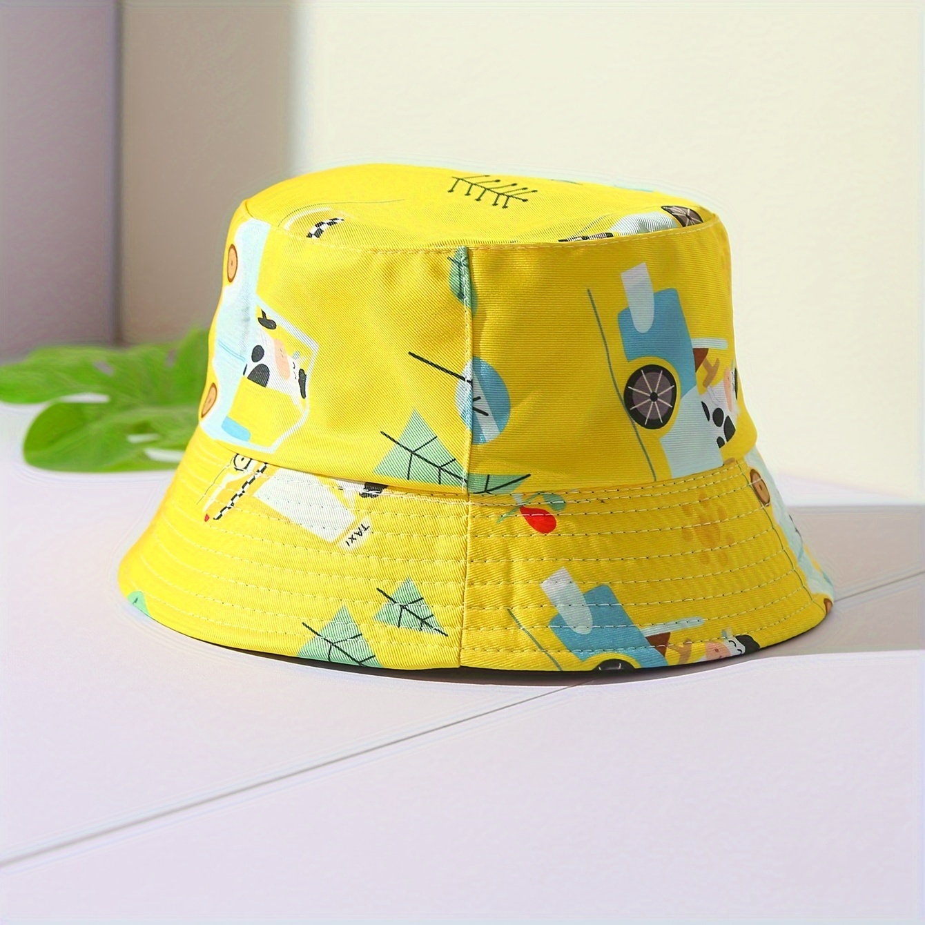 1pc Cartoon Pattern Print Bucket Hat For Men And Women Hip Hop