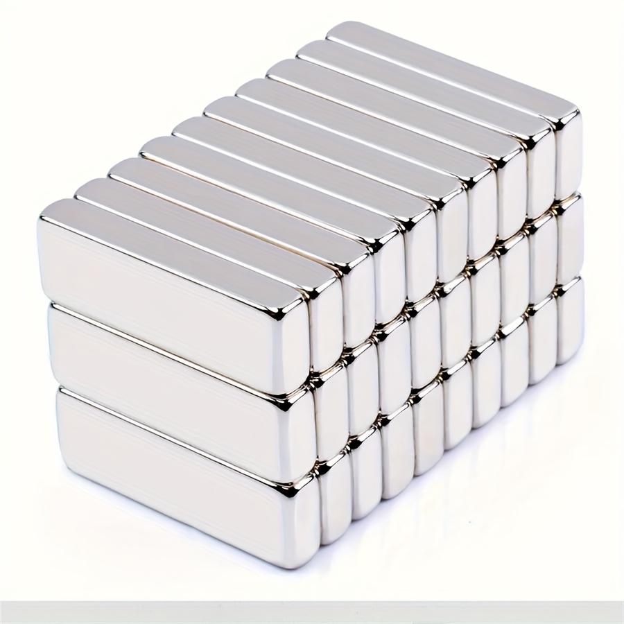 

30pcs Neodymium Magnets Bar, Super Rectangular Metal Magnet, 20x5x2mm, For Fridge, Science Projects, Tool Organization