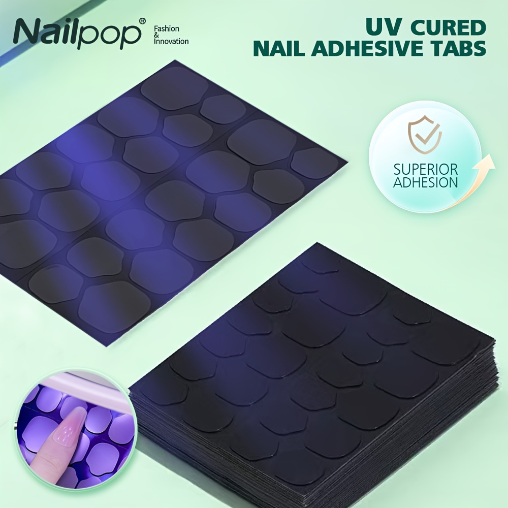 

Nailpop Uv Adhesive Tabs - , -free, Glue For & Diy Art, , 0.3mm, Gel , 120pcs (5 )