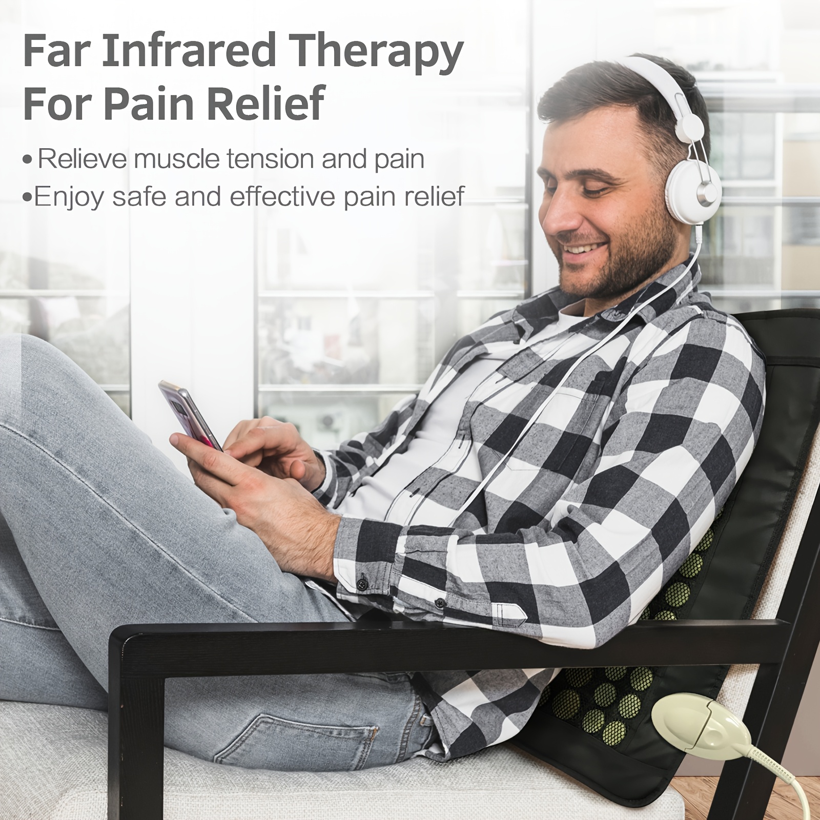 utk heating pad for back heating pad smart controller with memory function auto shut off and travel bag included small pro Product details 2