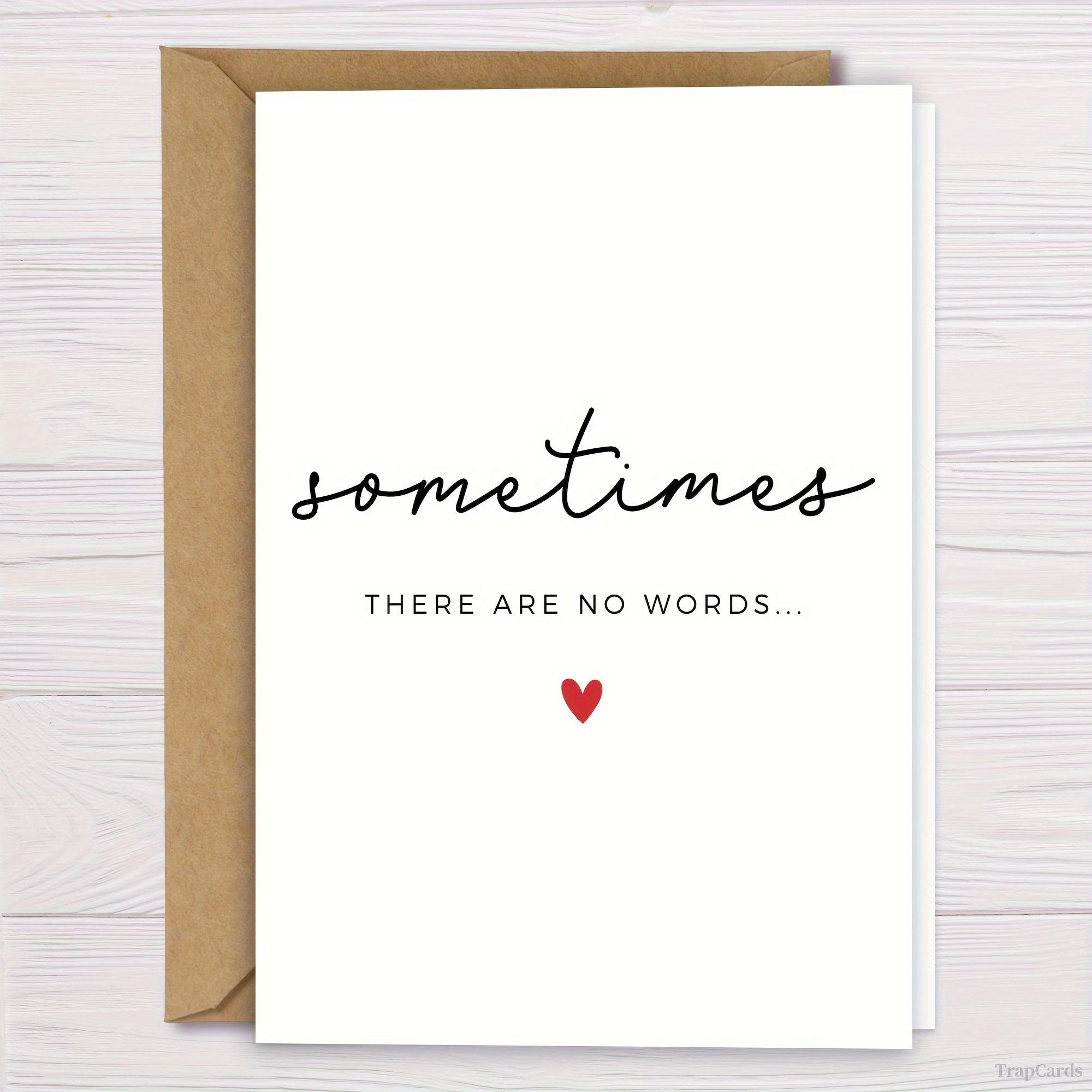 

sometimes " Sympathy Card - In Sympathy Greeting Card - Thinking Of You Bereavement Condolence Grieving Card - Personalized - English Language - Suitable For Anyone