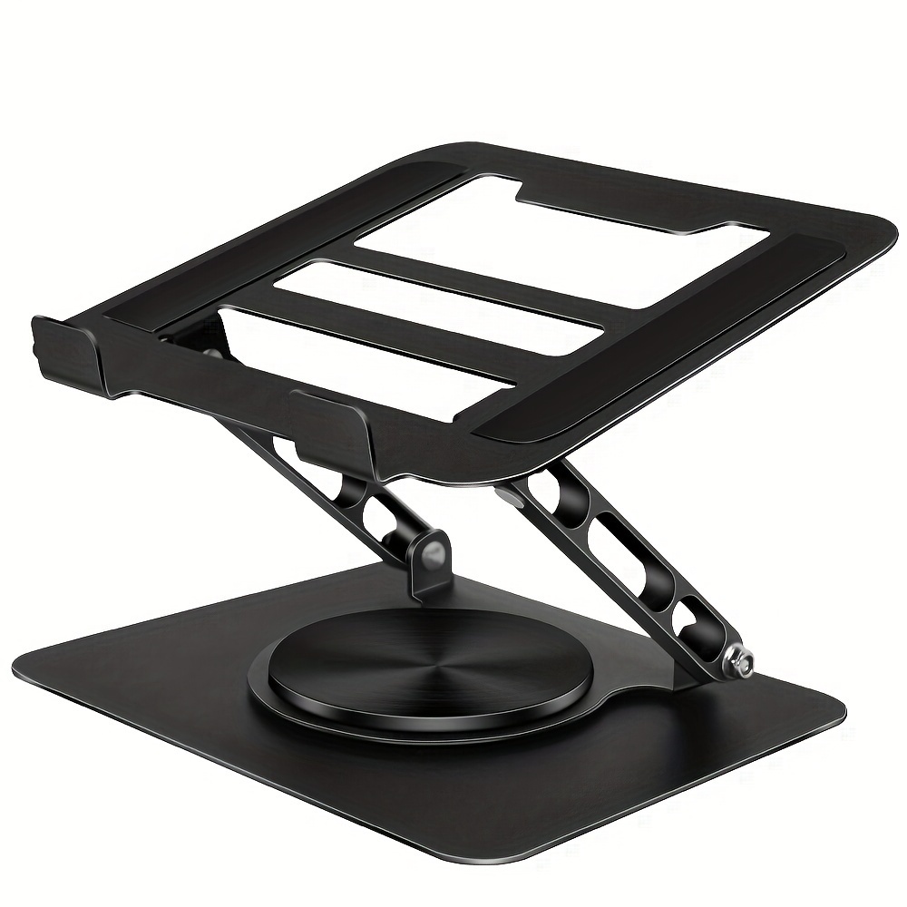 Foldable Adjustable Laptop Stand With Cooling, Height Increase, And Rotation Function