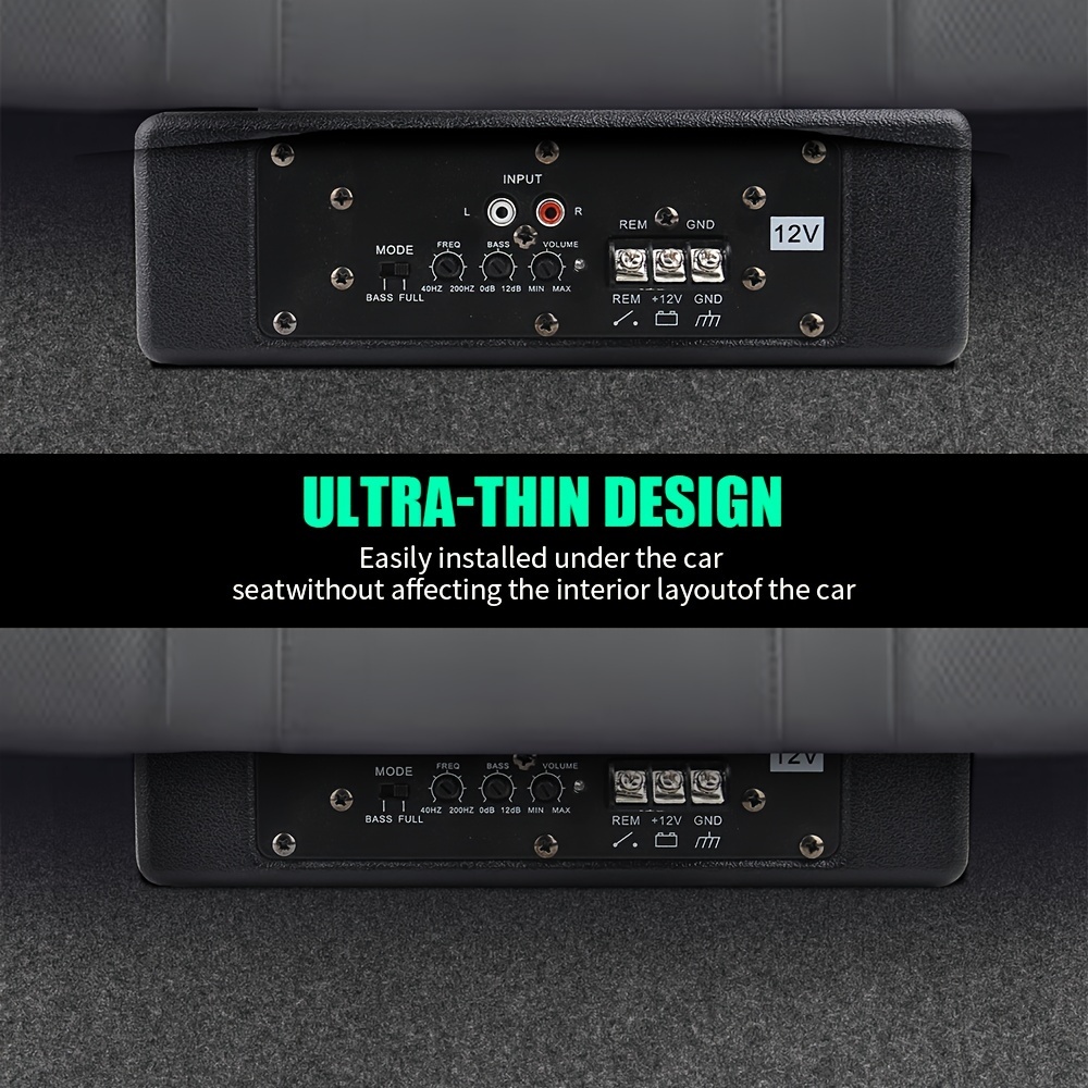 ultra thin car seat subwoofer profile Temu Portugal