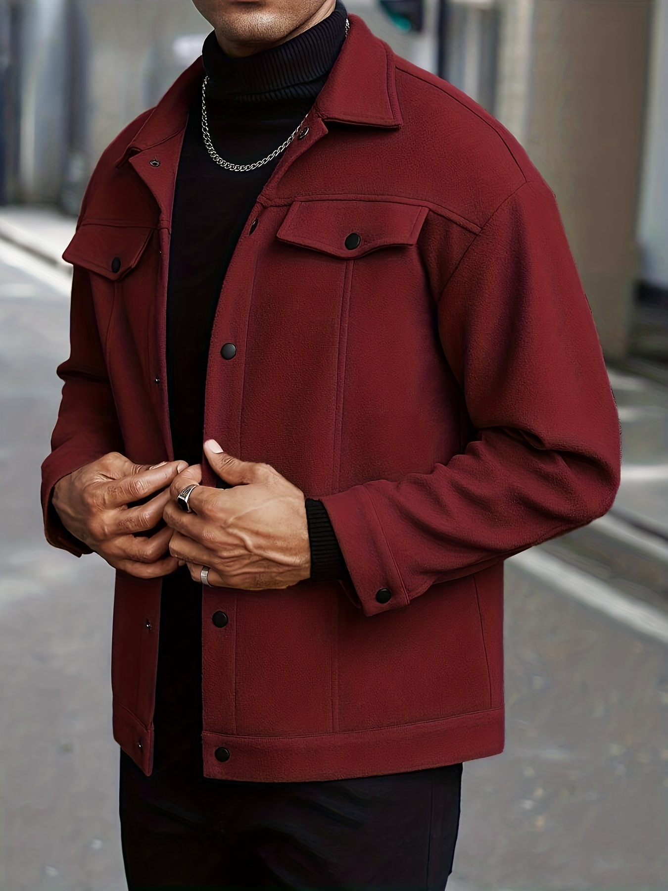 New Cross-Border Trendy Lapel Jacket, Men'S Loose And Versatile, Casual Short Coat, British Style Menswear