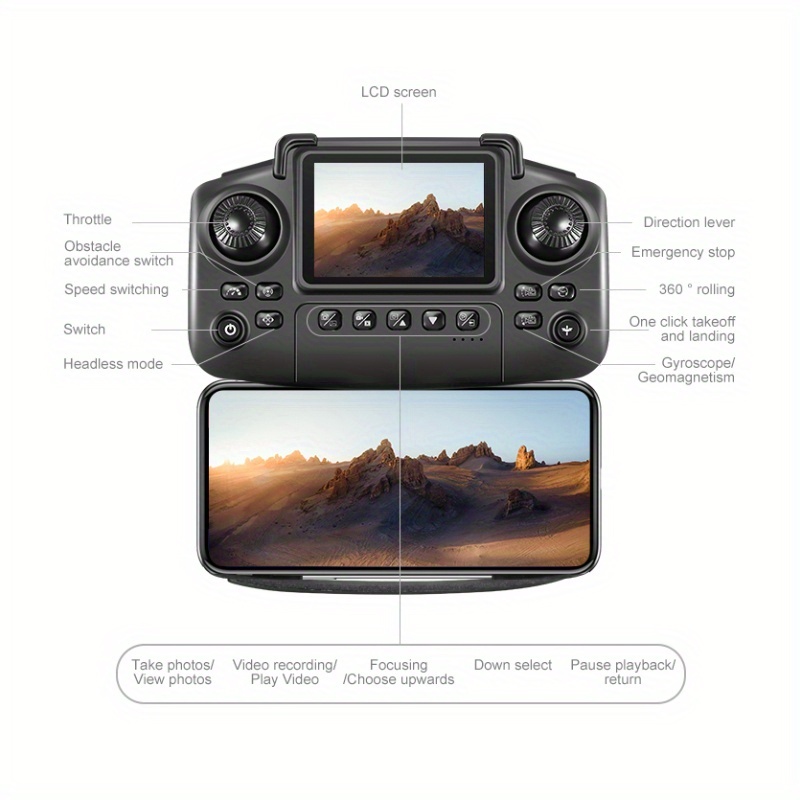 Dual-Camera LU80 Drone with Remote Controller