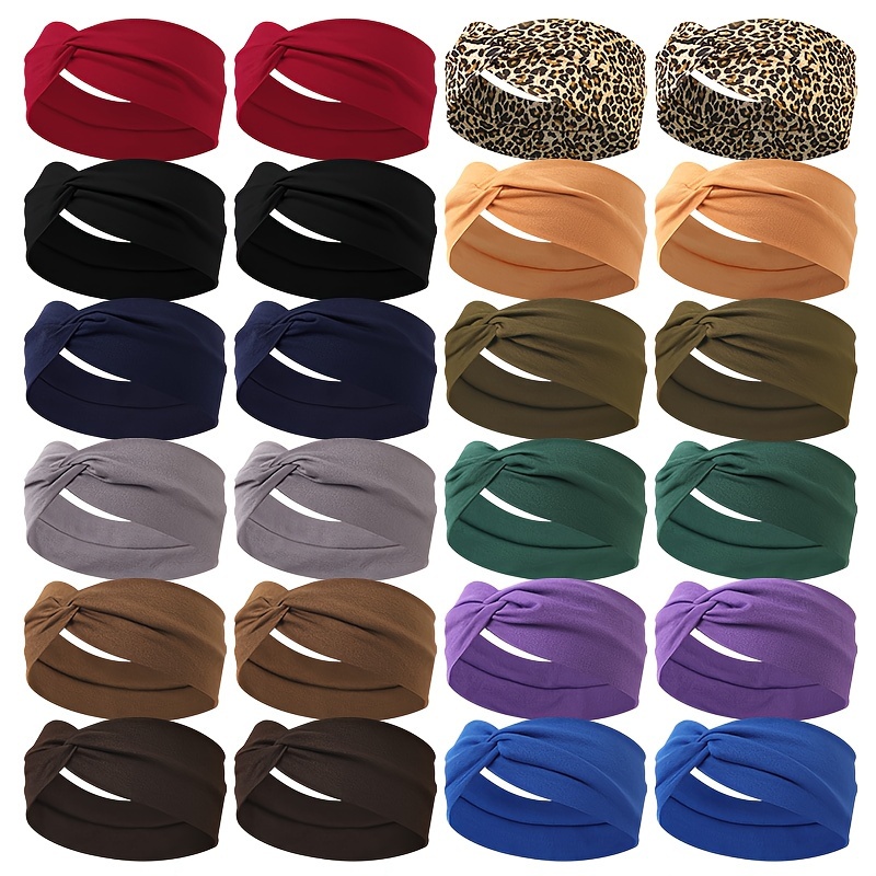 24pcs set elegant solid color ladies fashion headbands - Temu display picture 3