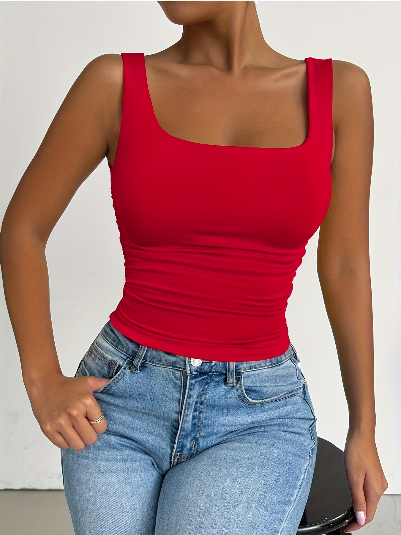 European And American Trendy Urban Sexy Chest-Revealing Waist-Cinching Camisole
