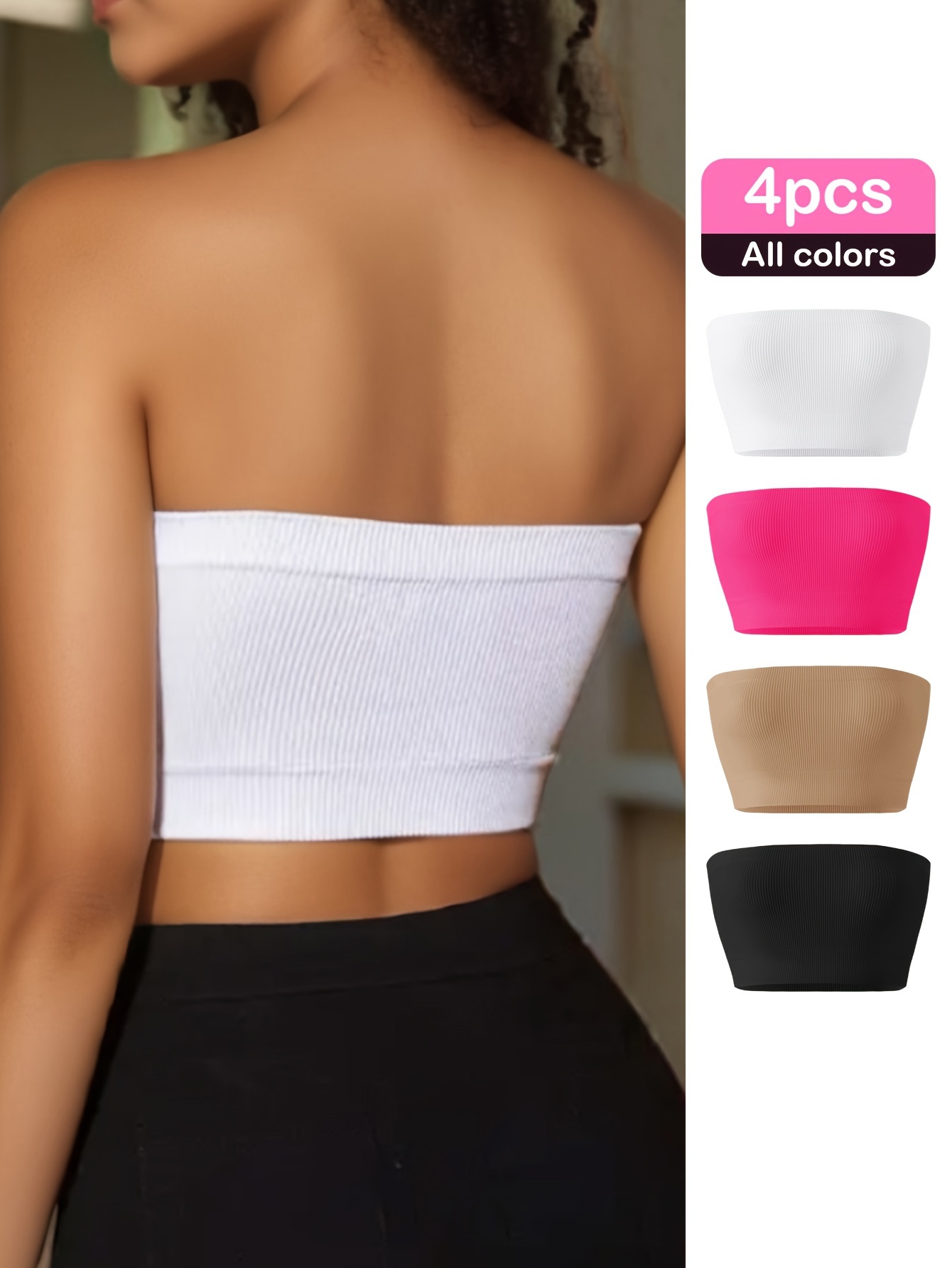 women' high strapless bandeau bras high Temu Slovakia
