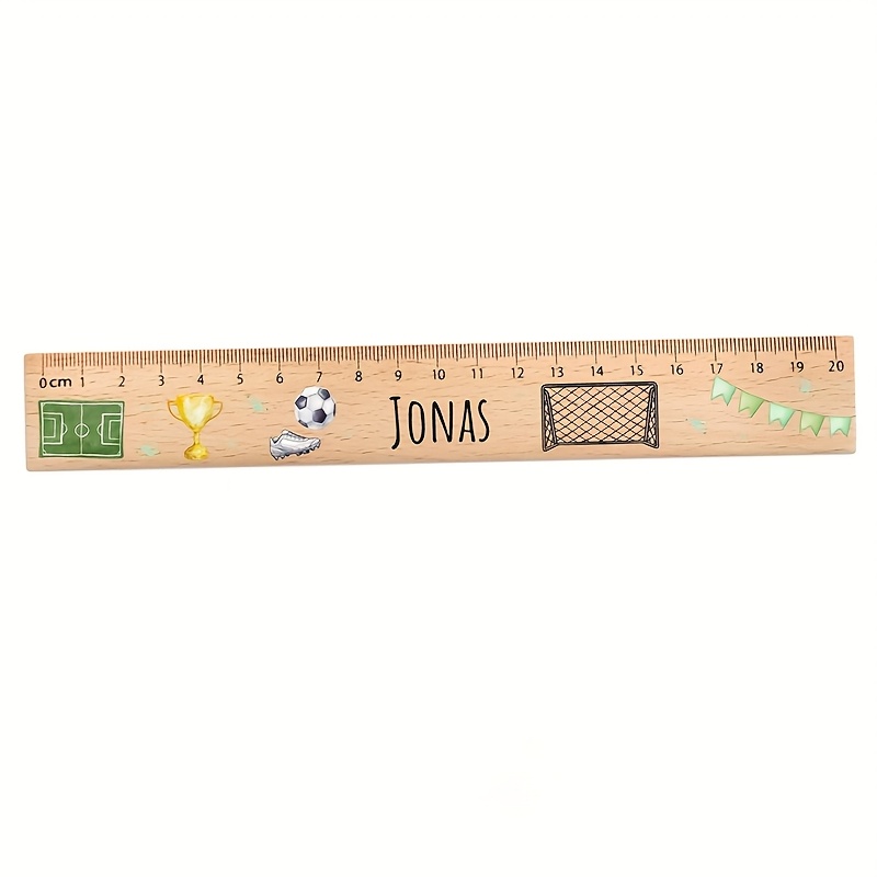 Custom Wooden Ruler 20cm With Personalized Print - Ideal For School And Home - Perfect First Day Of School Gift, First Day Of School Supplies|customizable Ruler|durable Wooden Ruler