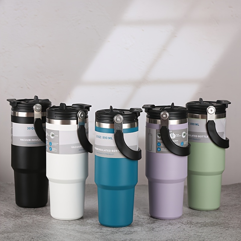 Botellas de agua deportivas de 2 litros, botella portátil de boca ancha a  prueba de fugas, taza espacial de plástico con pajita para deportes al aire