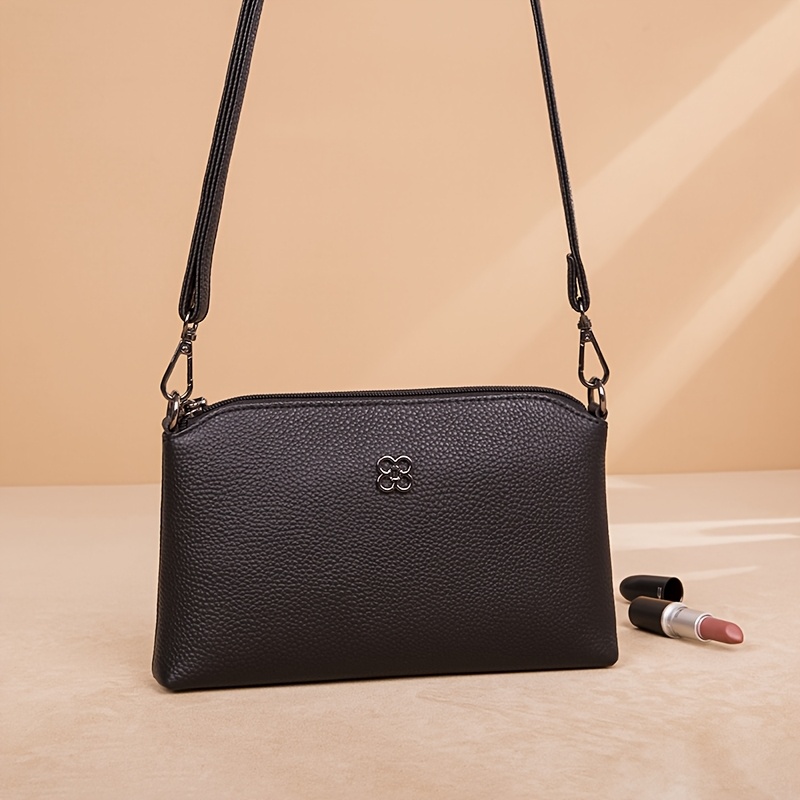 Image of Crossbody Bag Women' Top Layer Cowhide Versatile Genuine Leather Shoulder Bag Ladies Back Crossbody Small Bag