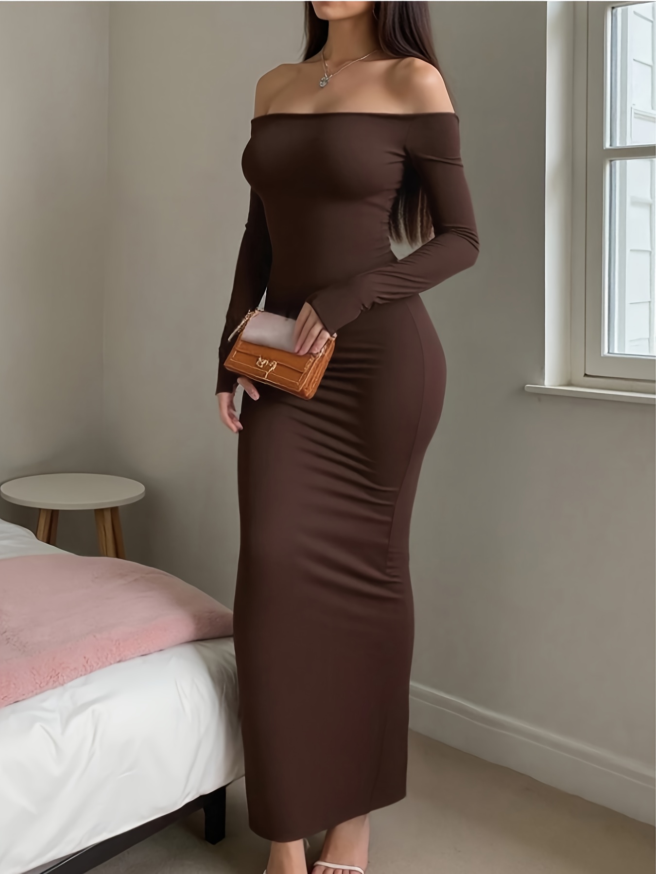 green emerald velvet dress Vieo Elegant Formal Attire Black Flare One-Piece Dress