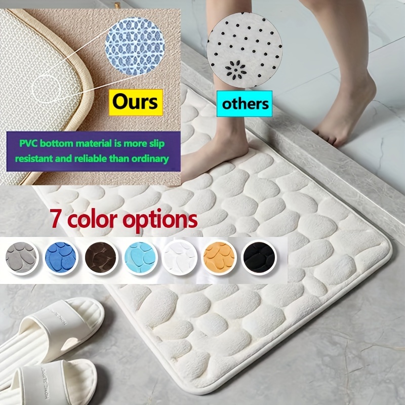 

1pc Non Patterned Foot Pad, Suitable For Bathrooms, Bedrooms, And - Absorbs And Reduces Slipping