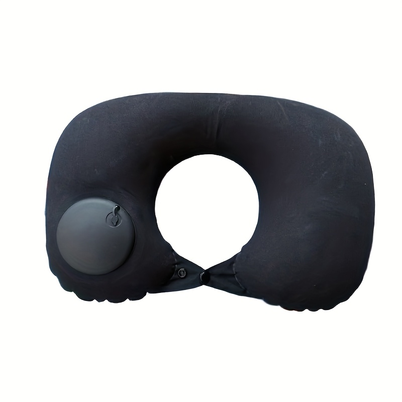 TEMU Oreiller de voyage gonflable pour le cou pour de cervicale, oreiller gonflable portable et pliable de U à pression pour les siestes et à ,