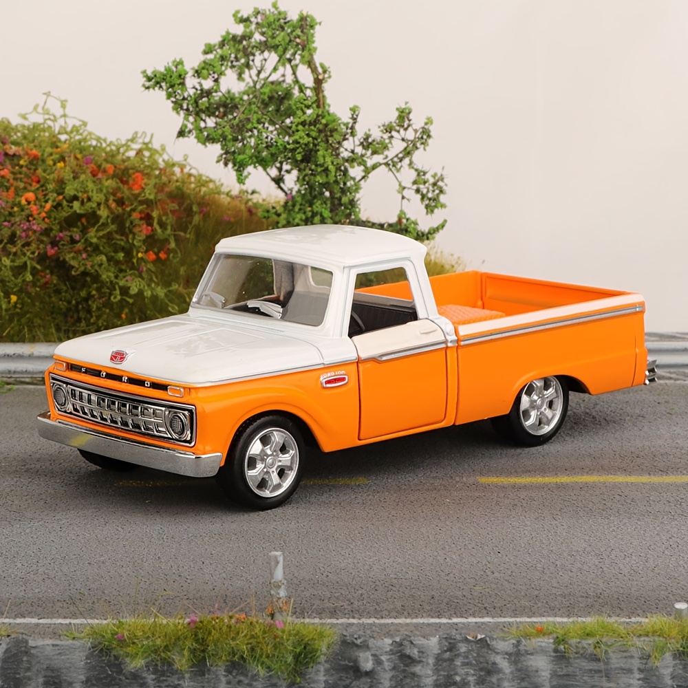 TEMU RMZ1:36 pour Ford F-1001965 Modèle de voiture en alliage de simulation, voiture-jouet pour enfants à pendule, modèle de voiture à arrière avec