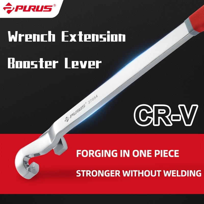 

Long Torque Wrench Extension Bar With 1/2" Square Hole Adapter - Iron Alloy, Ideal For Diy & Hard-to-reach Areas, Garage Repairs & Automotive Maintenance