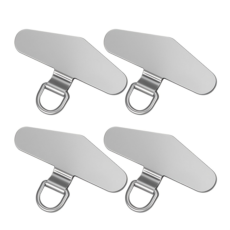 TEMU Juego de 4 conectores de cordón para teléfono de acero inoxidable, hebillas de metal para cordón de teléfono, de metal para cordón de teléfono,