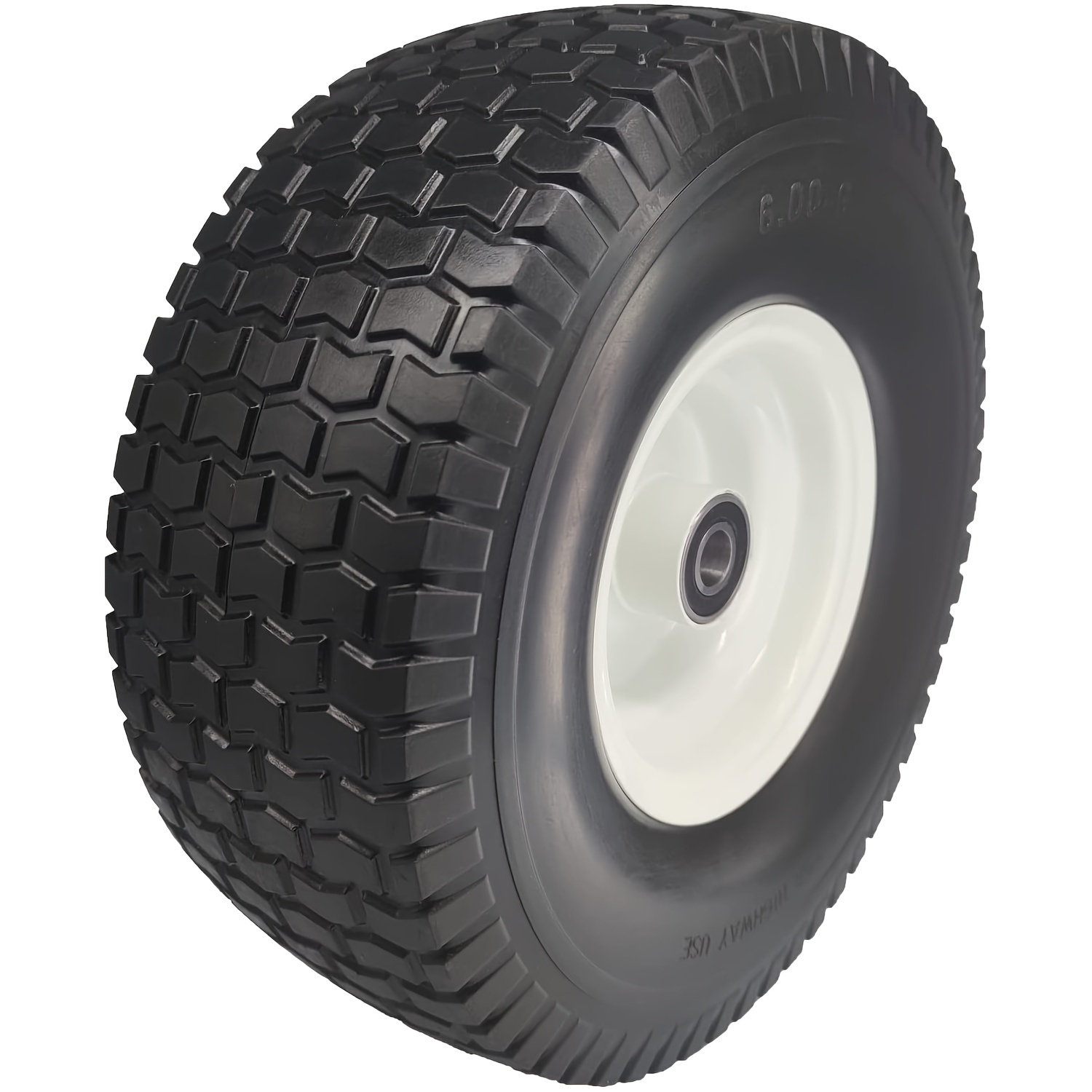 

Solid Lawn Mower Tire 13-15 Inch, 3/4 &5/8 Bearings, 3" Center Front Lawn Tire And Wheel For Lawn Mower