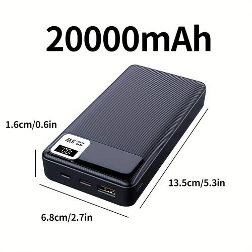 10000 20000mah portable power bank mobile phone battery pack 22 5w pd20w fast charger suitable for iphone electronic devices outdoor emergency backup battery pack holiday gifts