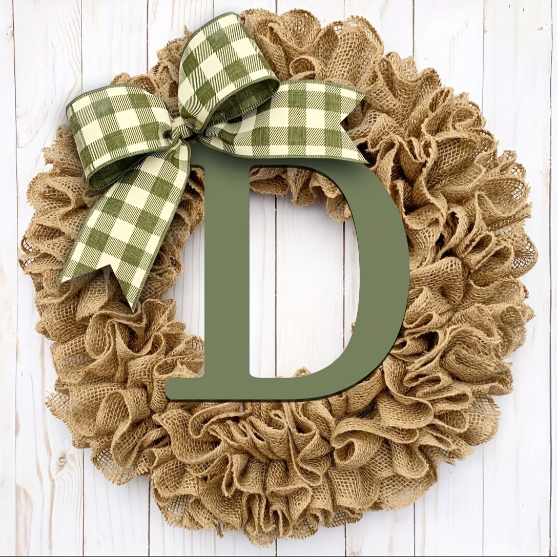 Round Door deals Wreath Letter